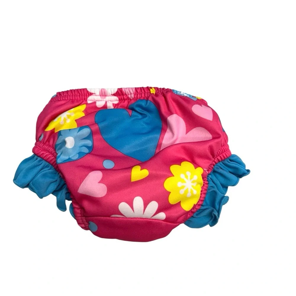 Aqua Leisure Colorful Kids Ruffled Swim Diaper 12months